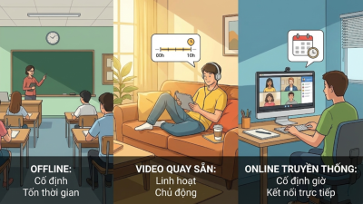 Học qua video quay sẵn: Giải pháp linh hoạt hơn cả học offline và học online truyền thống